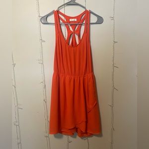 Urban Outfitters Silence + Noise Orange Cutout Tulip Hem Mini Dress, Size Small